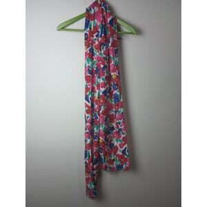 Vintage Express Compagnie Internationale Silk Scarf Pink Blue Floral RN 54867